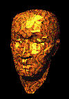wooden human head